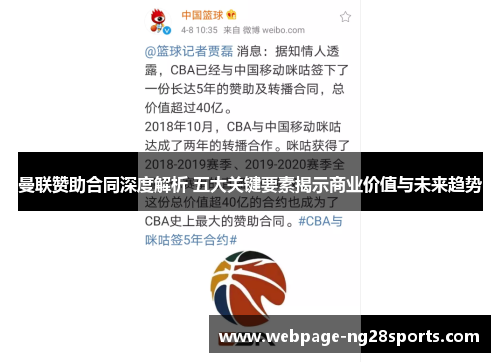 曼联赞助合同深度解析 五大关键要素揭示商业价值与未来趋势