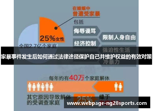 家暴事件发生后如何通过法律途径保护自己并维护权益的有效对策
